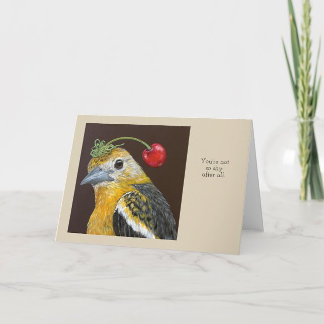Cartão Você não é tão tímido afinal de contas (Frente)