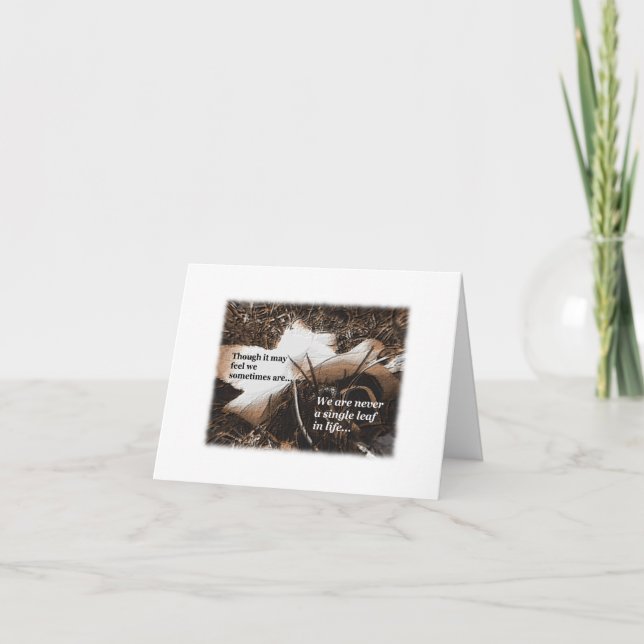 Cartão Você Não Está Sozinha Para Ficar Bem (Frente)