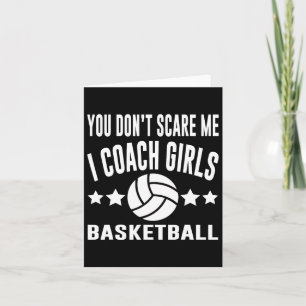 Cartão Você Não Me Assusta Eu Treino Basquete Feminino