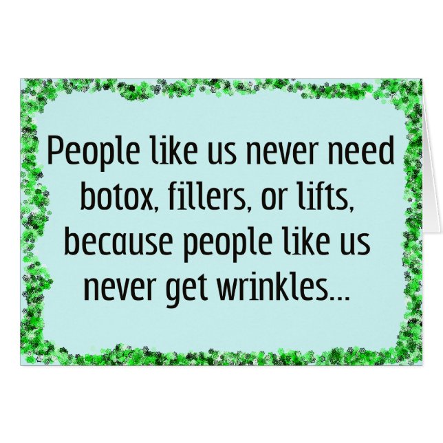 Cartão Você não precisa de Botox (Frente Horizontal)