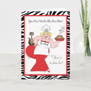 Cartão "Você Nos Teve Na Primeira Mordida!" Obrigado Cart