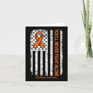 Cartão Você nunca combaterá sozinho a leucemia de Cancere