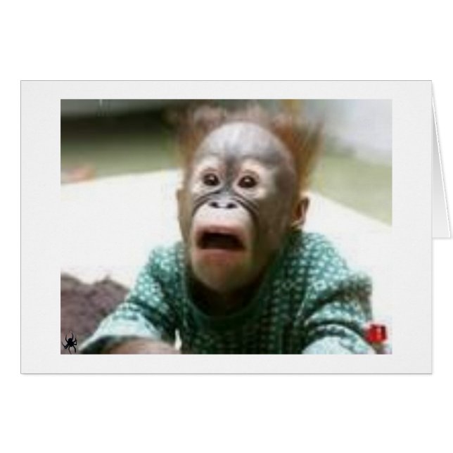 CARTÃO VOCÊ OLHA COMO UM MACACO DEMASIADO (Frente Horizontal)