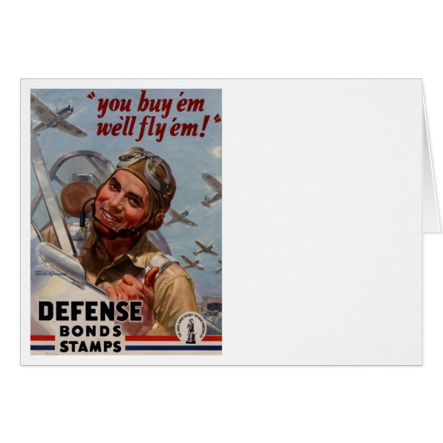 Cartão Você os Comprar e nós os voaremos. (Frente Horizontal)