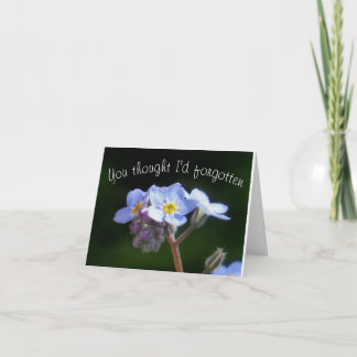 Cartão você pensou que eu tinha esquecido