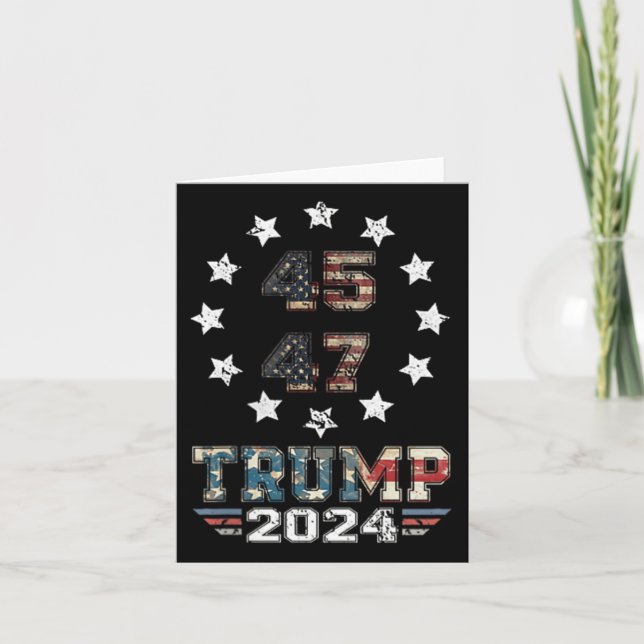 Cartão Você Perdeu Trump 2024 U.S. Flag 2 Side (Frente)
