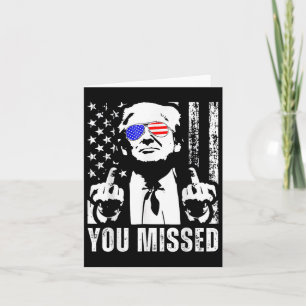 Cartão Você Perdeu Trump 2024 US Flag Funny (fron)