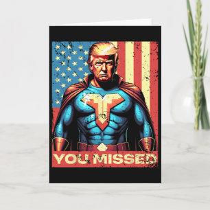Cartão Você Perdeu Trump Super-Herói à Prova de Balas Ban
