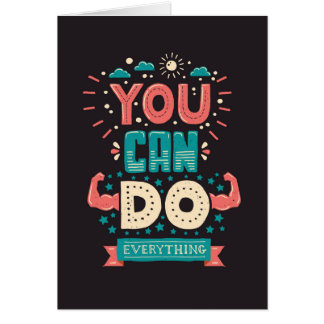 Cartão Você Pode Fazer Tudo Colorido