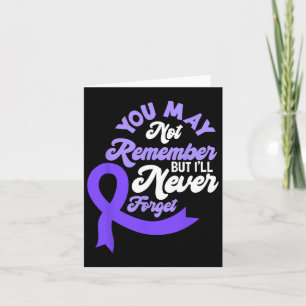 Cartão Você Pode Não Se Lembrar Da Mão De Sensibilização 