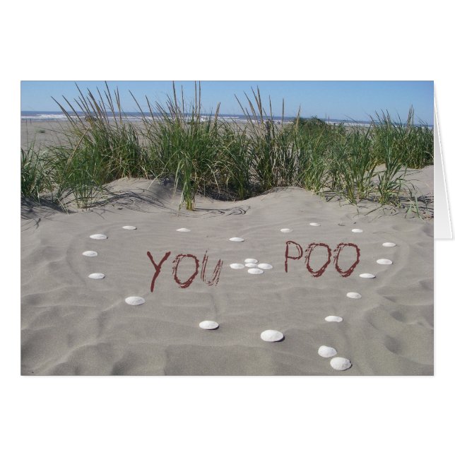 Cartão Você + Poo = <3 (Frente Horizontal)