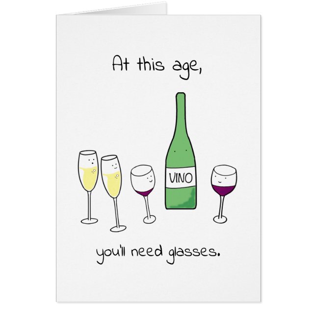 Cartão Você precisará vidros (Frente)