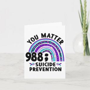Cartão Você Problema Semi Colon 988 Prevenção Suicida Em