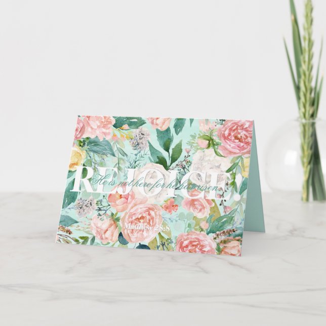 Cartão VOCÊ REJOICE! Placa de páscoa (Frente)