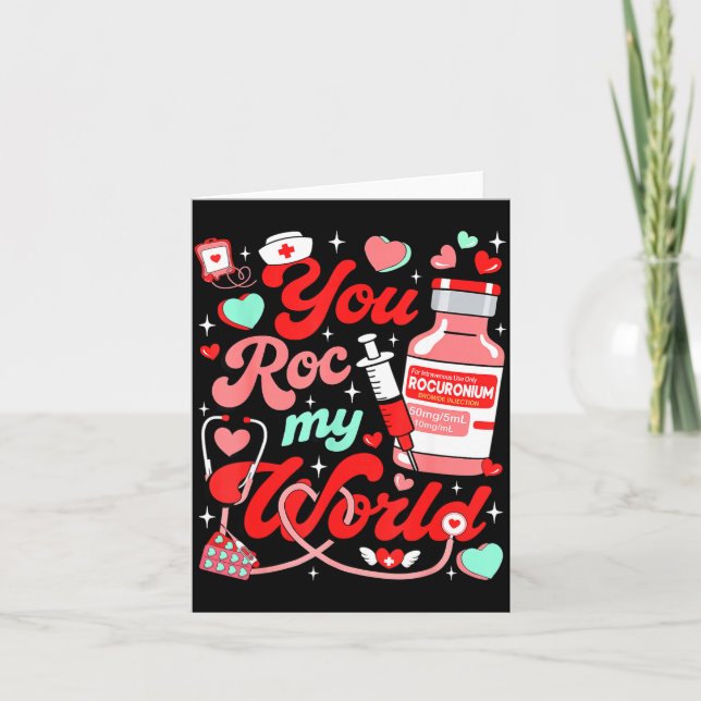 Cartão Você Roc Meu Mundo Enfermeira Dia dos Namorados Er (Frente)