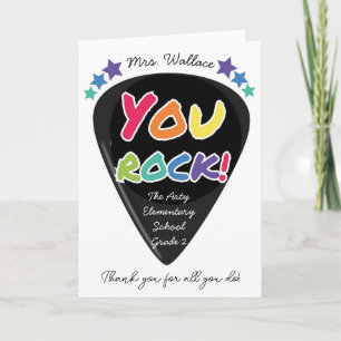 Cartão Você ROCK Obrigado por tudo que você faz profess