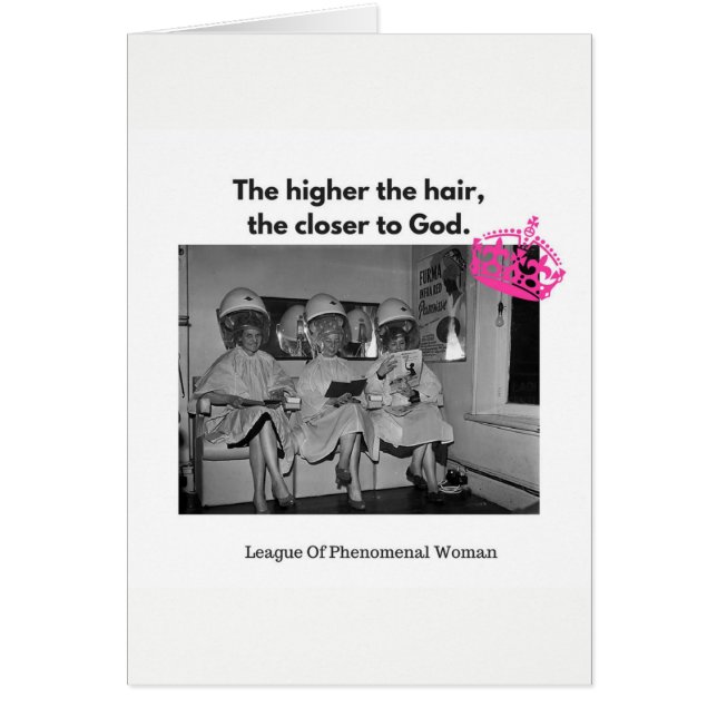 Cartão Você sabe os mais alto o cabelo, mais perto do (Frente)