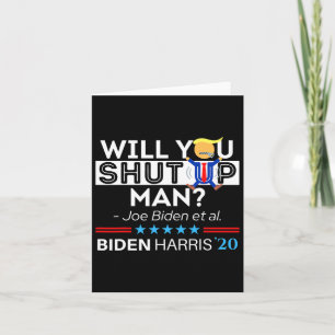 Cartão Você se cala homem Joe Biden engraçado anti Trump