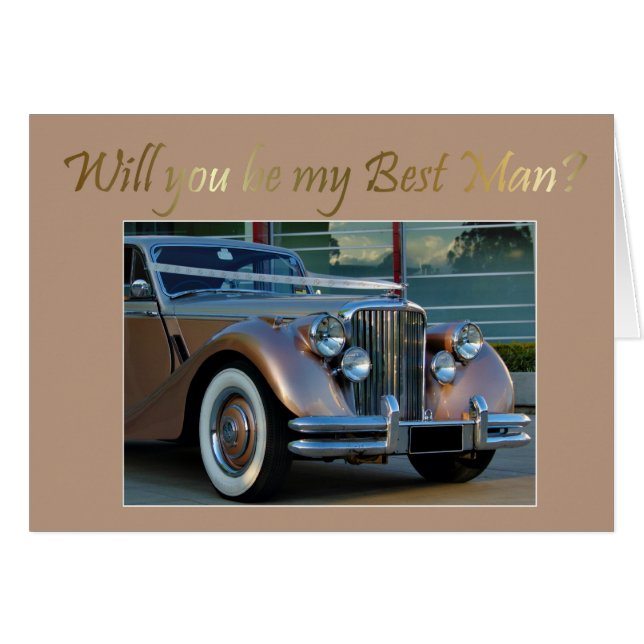 Cartão Você será meu Bestman? (Frente Horizontal)