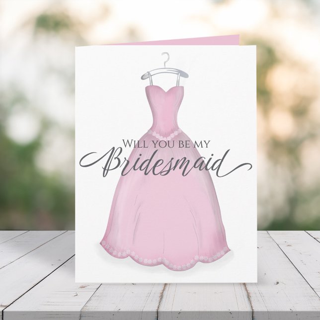 Cartão Você será minha dama de Bridesmaid. (Criador carregado)