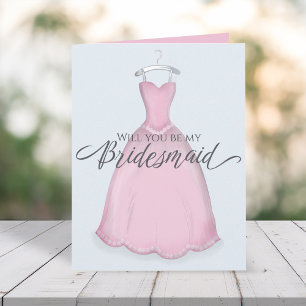 Cartão Você será minha dama de Bridesmaid Cute Vintage?