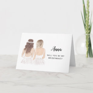 Cartão Você Será Minha Proposta De Bridesmaid Folheada?
