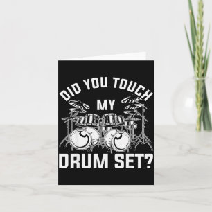 Cartão Você Tocou Meu Conjunto de Bateria Baterista Diver