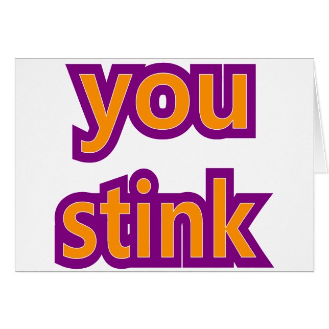 Cartão Você tresanda às peles (Frente Horizontal)