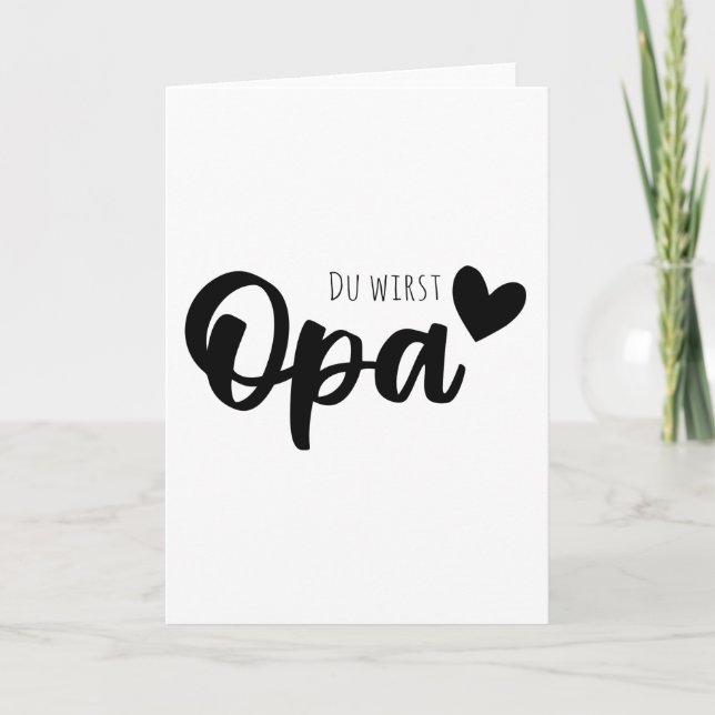 Cartão Você vai ser um vovô (Frente)