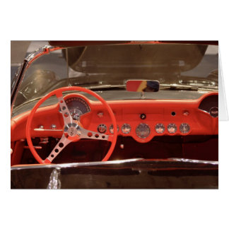 Cartão Volante 1956 e traço de Chevrolet Corvette