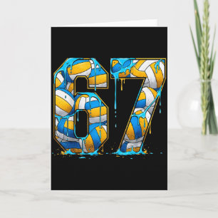 Cartão Volei 67 Six Seven Esporte Engraçado Gen Alpha Z M