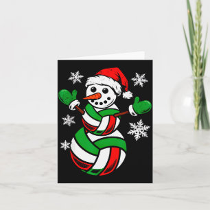 Cartão Volei Bola Santa Chapéu Boneco de Neve Natal Diver