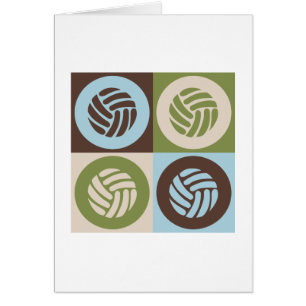 Cartão Voleibol do pop art