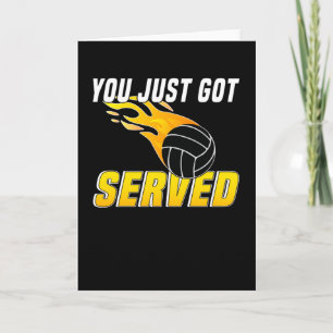 Cartão Voleibol Jogador Serve Flame