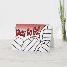 Cartão Voleibol - maneira de ir! Congrats!