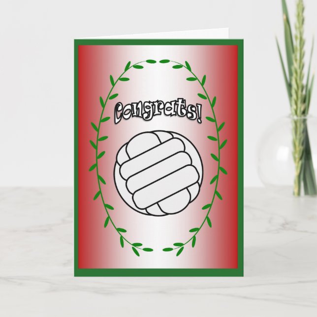 Cartão Voleibol - Parabéns! (Frente)