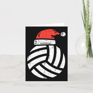 Cartão Voleibol Santa Hat Natal jogador desportivo C