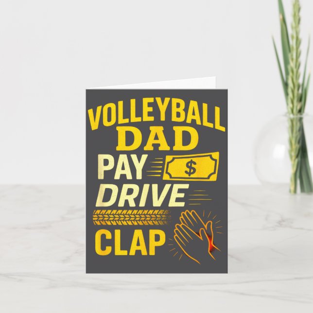 Cartão Volleyball Dad - Funny Proud Father Player  (Frente)