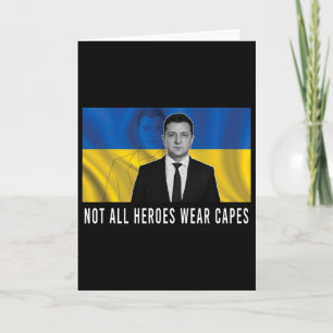 Cartão Volodymyr Zelensky Nem Todos os Heróis Usam Capas