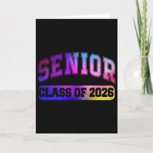 Cartão Voltar às Cores da Escola Classe de 2026 Graduati
