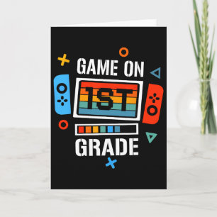 Cartão Voltar às Escolas Jogo Ativado na 1ª Série Gamer D