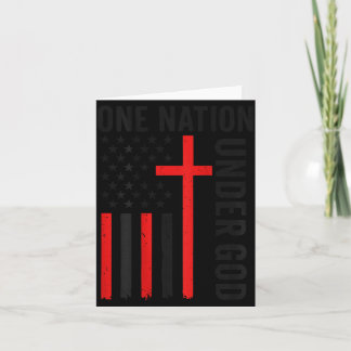 Cartão Voltar Uma Nação Sob Deus Bandeira Americana Crist