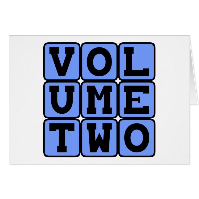 Cartão Volume Dois, Segundo Volume (Frente Horizontal)
