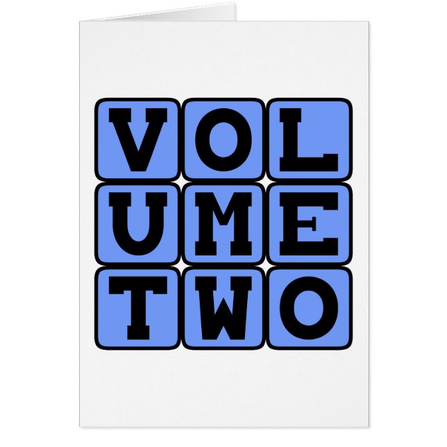 Cartão Volume Dois, Segundo Volume (Frente)