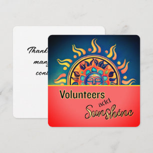 Cartão Voluntário Sunshine Flat