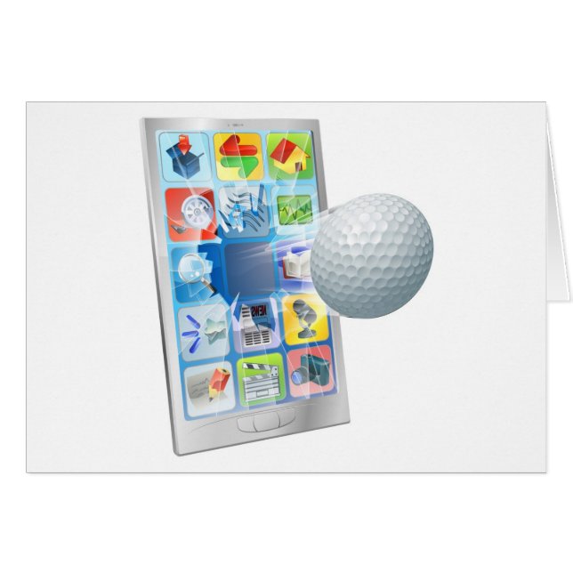 Cartão Vôo da bola de golfe fora do telemóvel (Frente Horizontal)