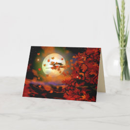 Cartão Vôo da bruxa do Dia das Bruxas