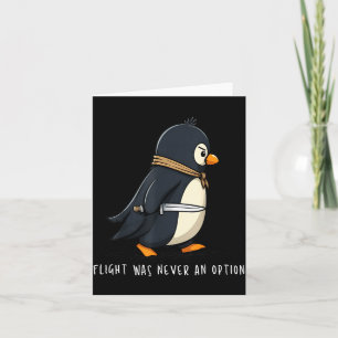 Cartão Voo De Pinguim Era Uma Opção Humor Negro Engraçado