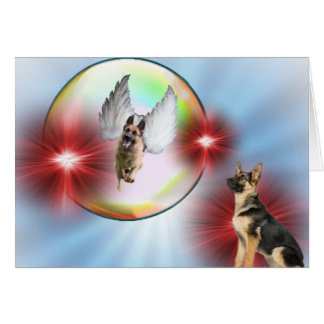 Cartão Vôo do anjo do german shepherd