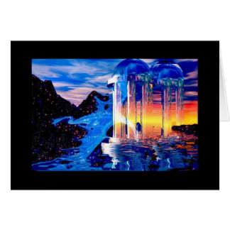 Cartão Vôo do dragão além da borda da noite